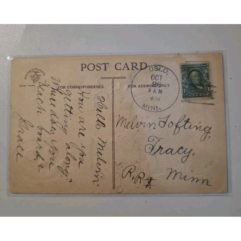 Vintage 1900's Ellen Clapsaddle Halloween‎ Postcard Children Bobbing For Apples